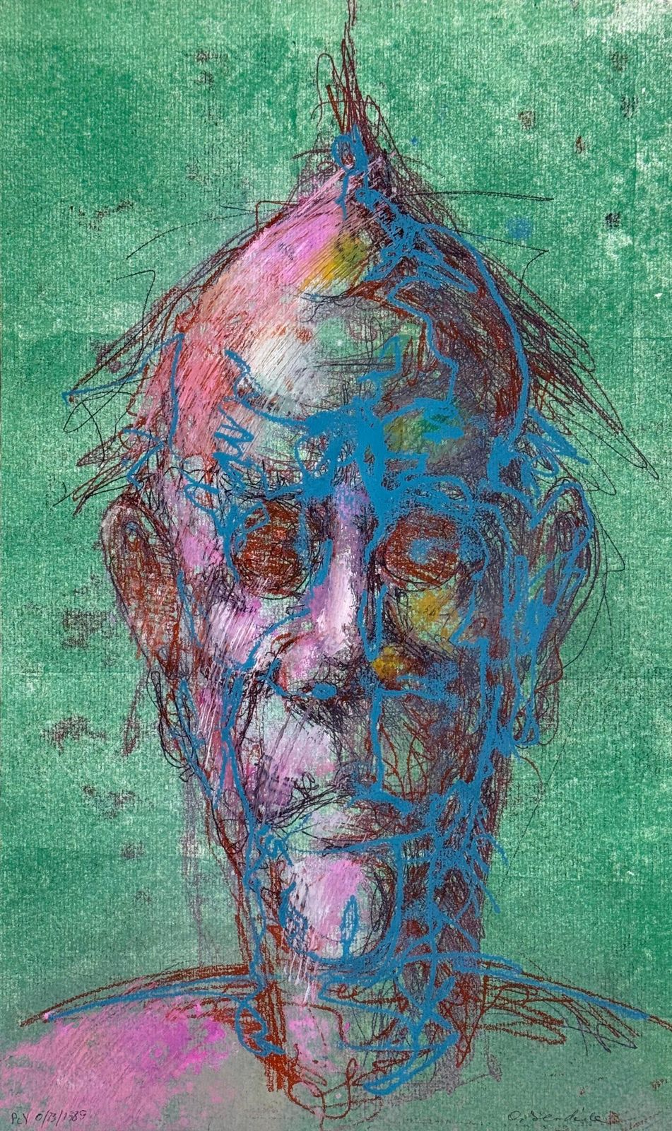 Podolczak Igorpcy 0/73/1389, Paper/Canvas, Monotype, Author's Technique, 40.5x28 Cm