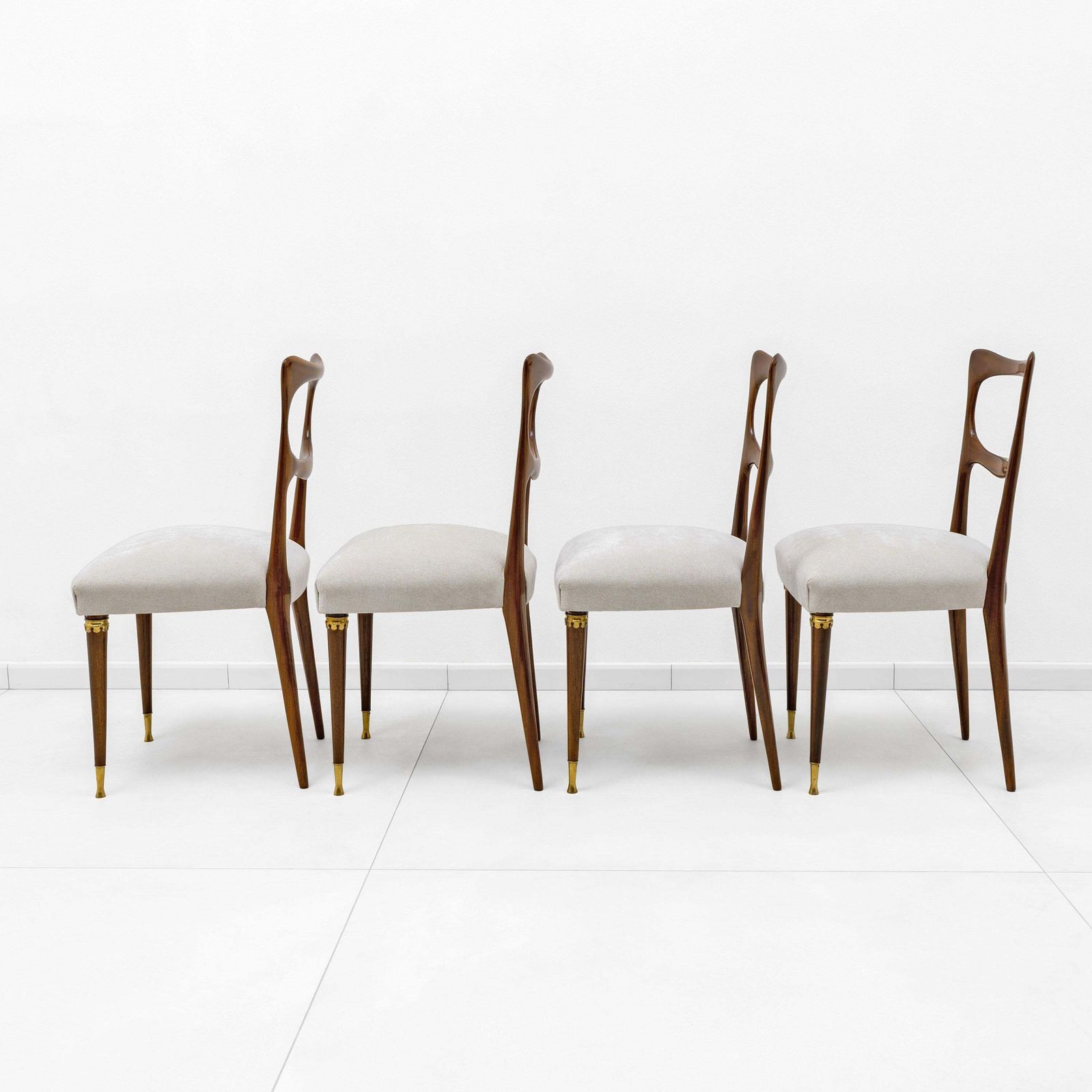 Attributed To Paolo Buffa Mid Century Modern Dinning Chairs, 1950s, Set Of Four photo vintage