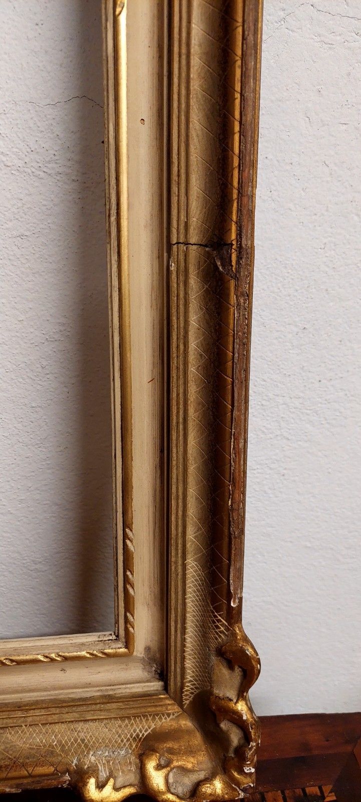 188.0 Lacquered And Gilded Wood Frame Early 900s, Italian photo