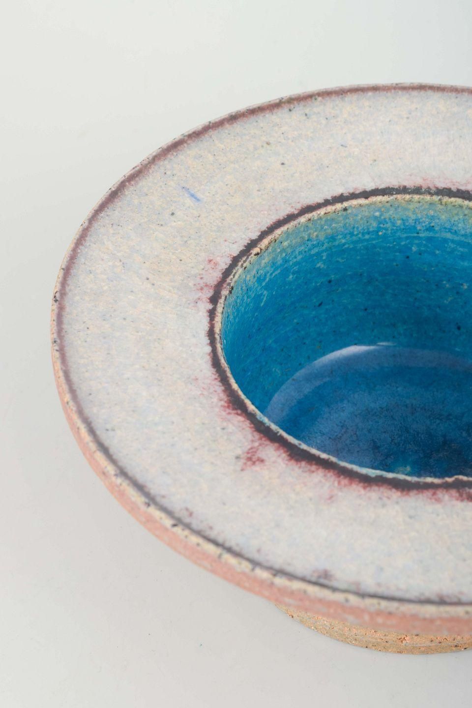 Nils Kähler For Kähler, Denmark. Low Cylindrical Stoneware Vase, C. 1960s. photo for sale