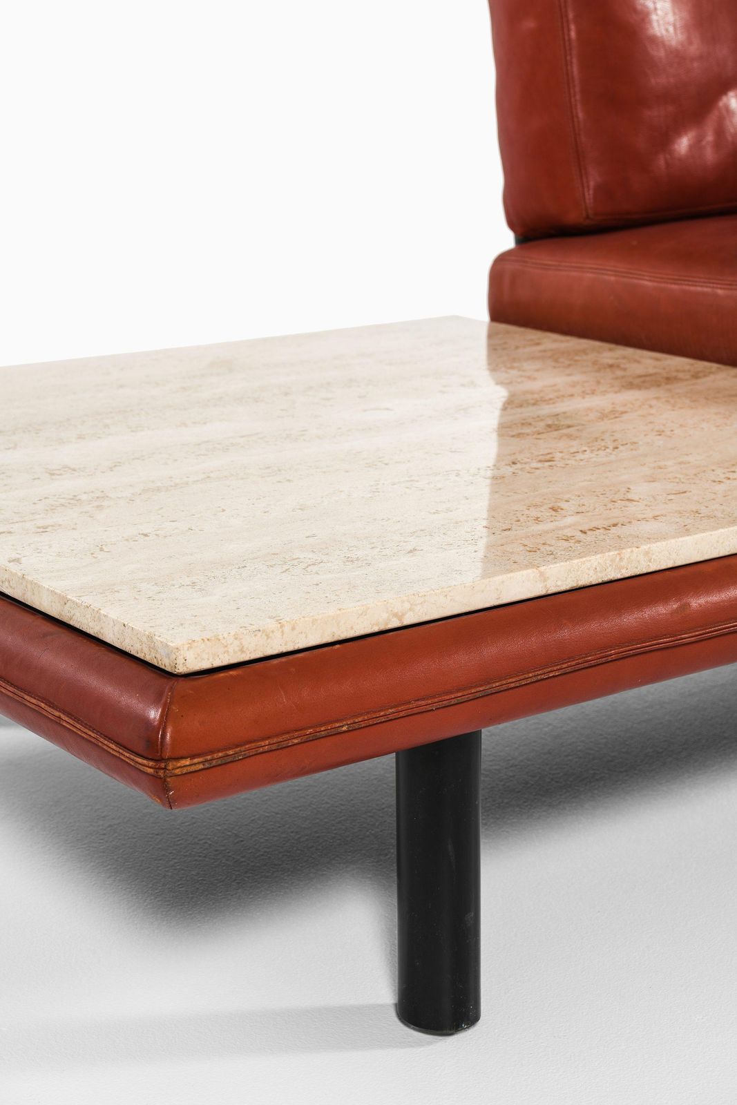 Large Sofa With Table In Leather And Lacquered Wood By Franz Köttgen, 1964 photo 11325.0