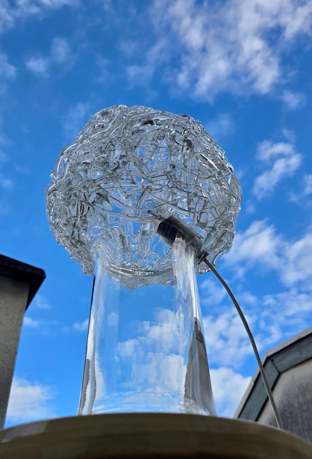 Claire Falkenstein For Salviati, Attributed Spun Glass Table Lamp, Italy, 1970s photo furniture