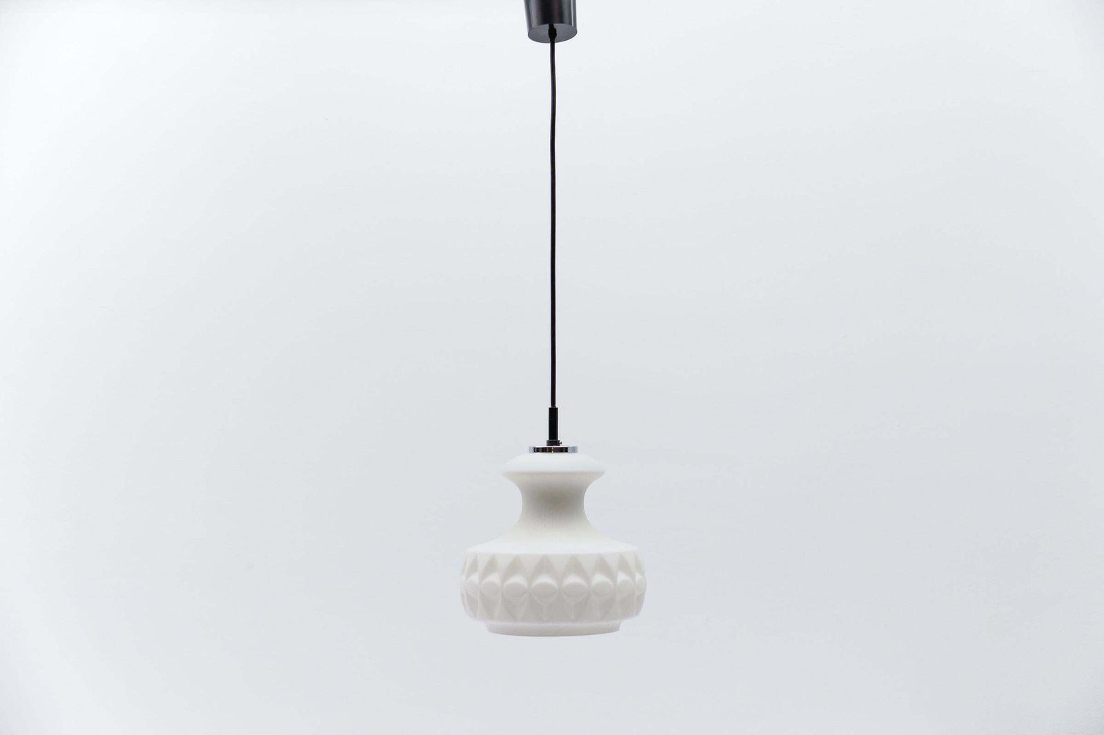 Lovely White 3d Glass Ceiling Lamp By Peill & Putzler, 1960s photo furniture