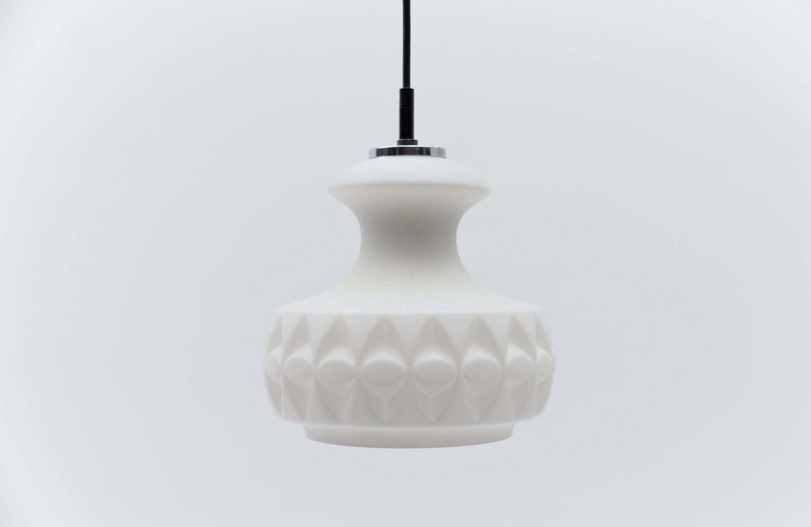Lovely White 3d Glass Ceiling Lamp By Peill & Putzler, 1960s photo buy