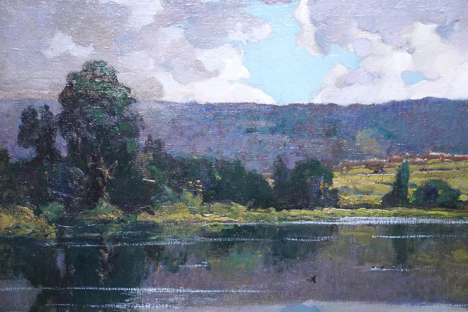 Alexander Jamieson Evening On The Lake   Scottish Edwardian Impressionist Landscape Oil Paintingcirca 1910 photo 12231.0