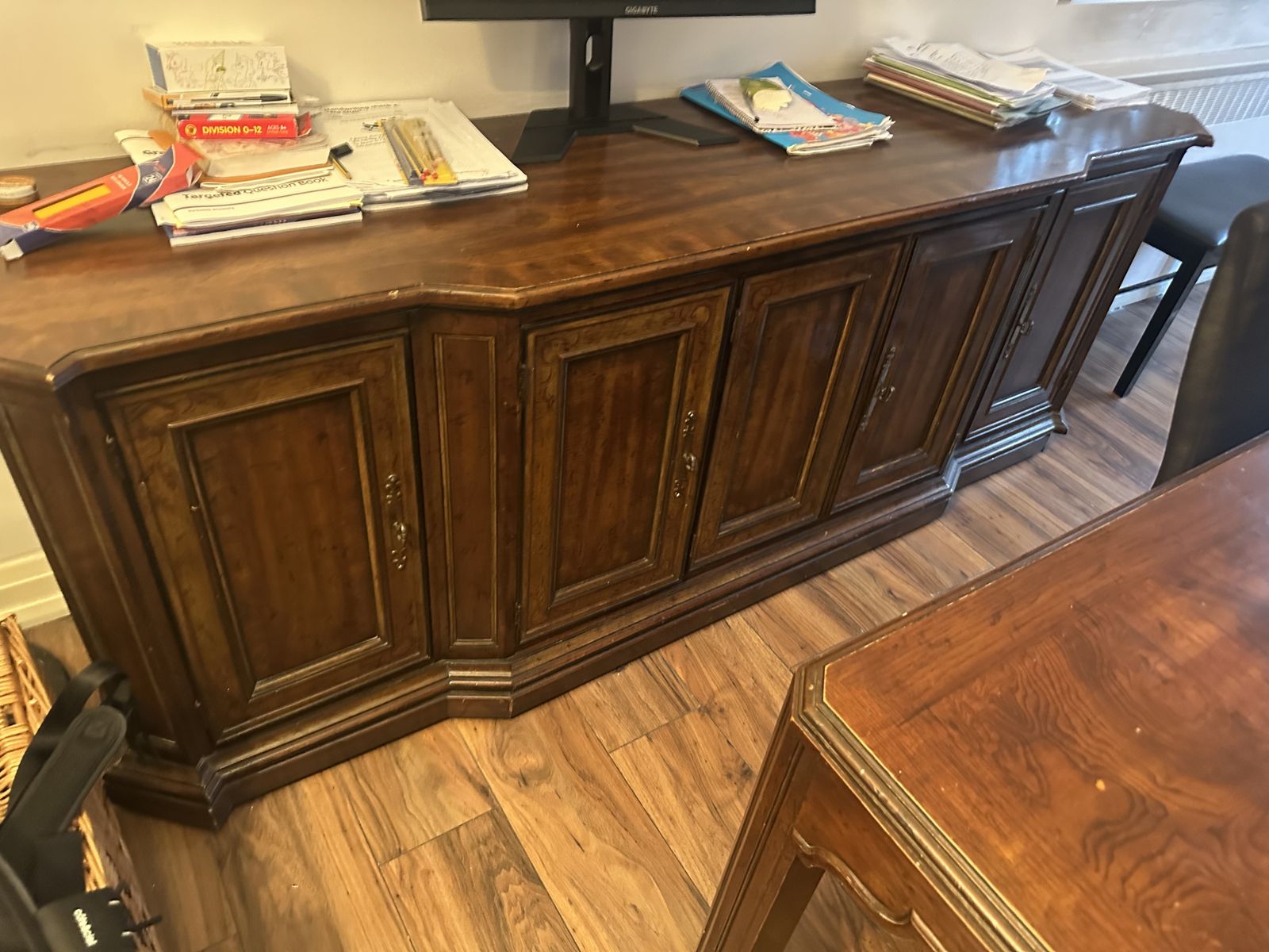 Vintage Old Charm Oak Buffet Wood
