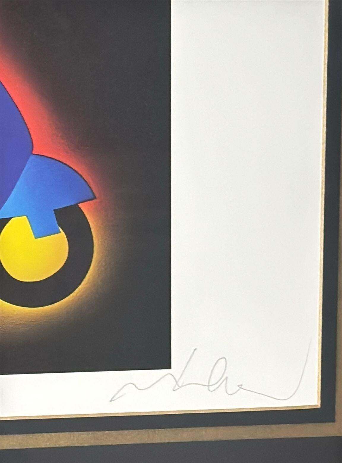 photo vinterior Marco Lodola Screenprint On Paper (No. 30/70) With Mirrored Frame