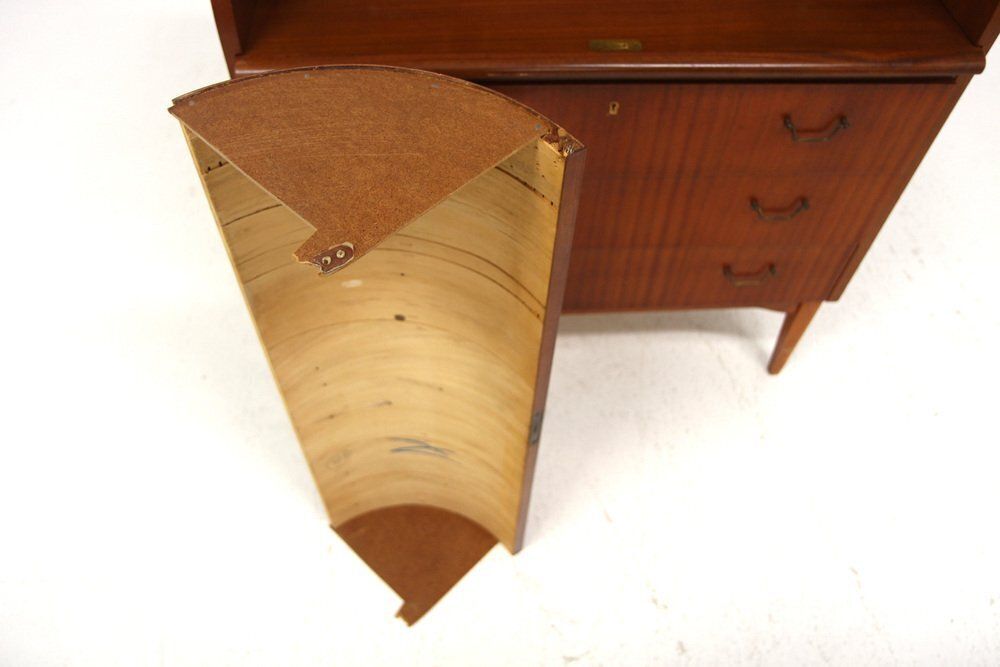 Scandinavian Mahogany Secretary Desk, 1950 photo 650.0