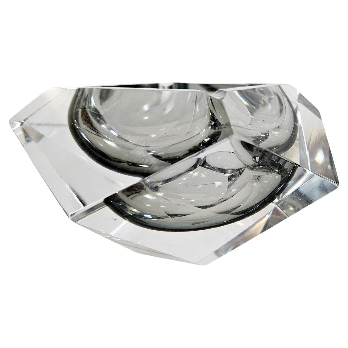 Mid Century Italian Murano Glass Bowl Flavio Poli For Seguso, 1960