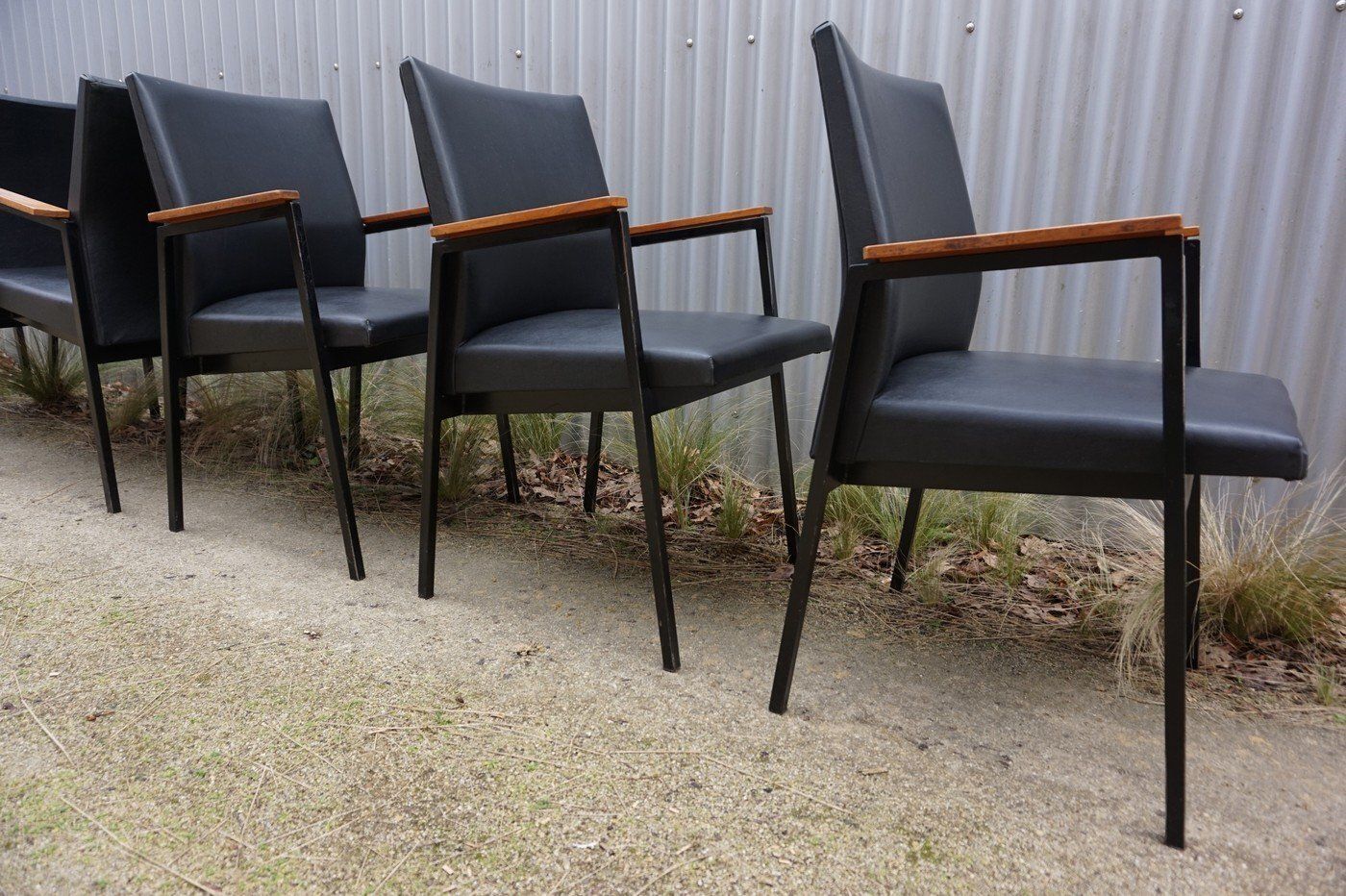 Mid Century Modern Industrial Dutch Armchairs, 1960s, Set Of 6 photo Furniture