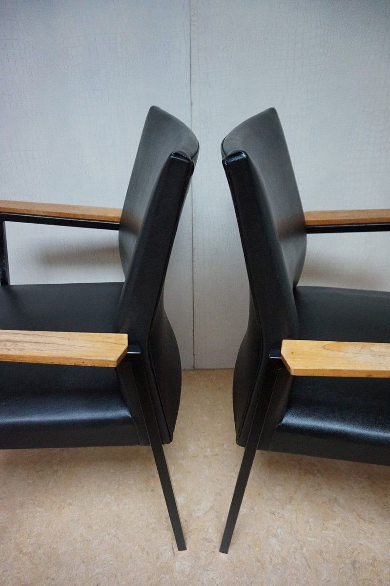 photo buy Mid Century Modern Industrial Dutch Armchairs, 1960s, Set Of 6