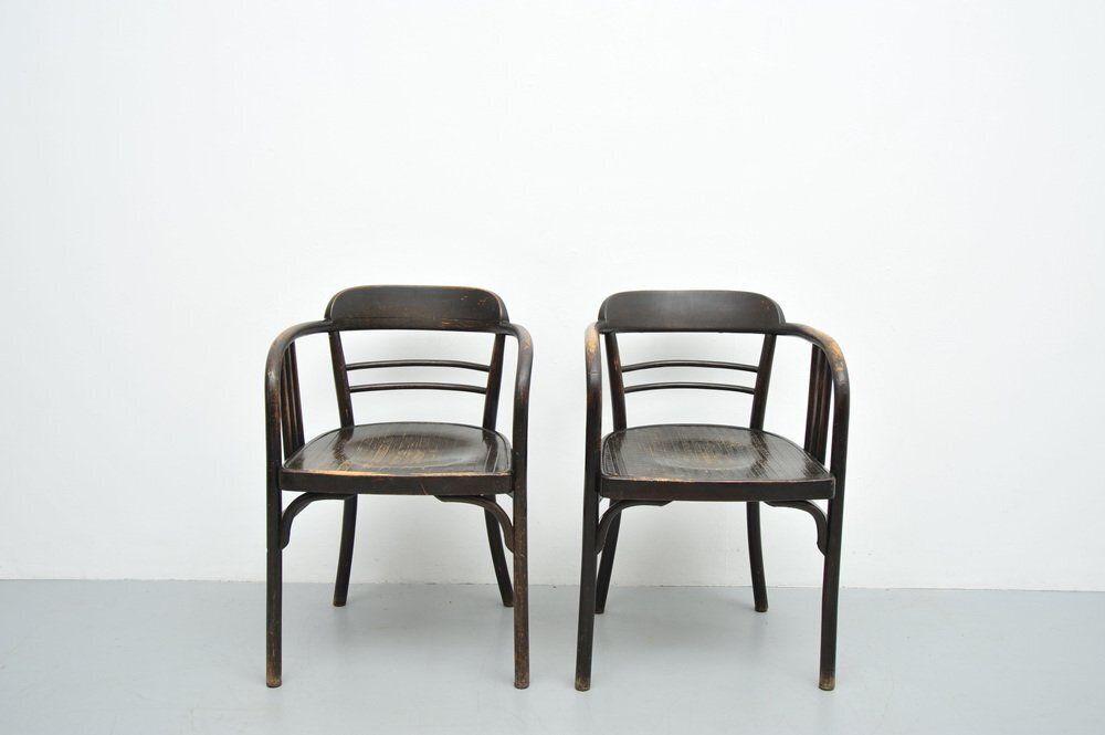 Set Of Model 6093 Chairs In Beech By Jacob & Josef Kohn, Vienna, Austria, 1890s
