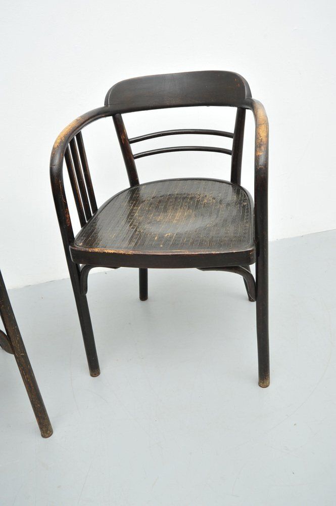 Set Of Model 6093 Chairs In Beech By Jacob & Josef Kohn, Vienna, Austria, 1890s photo for sale