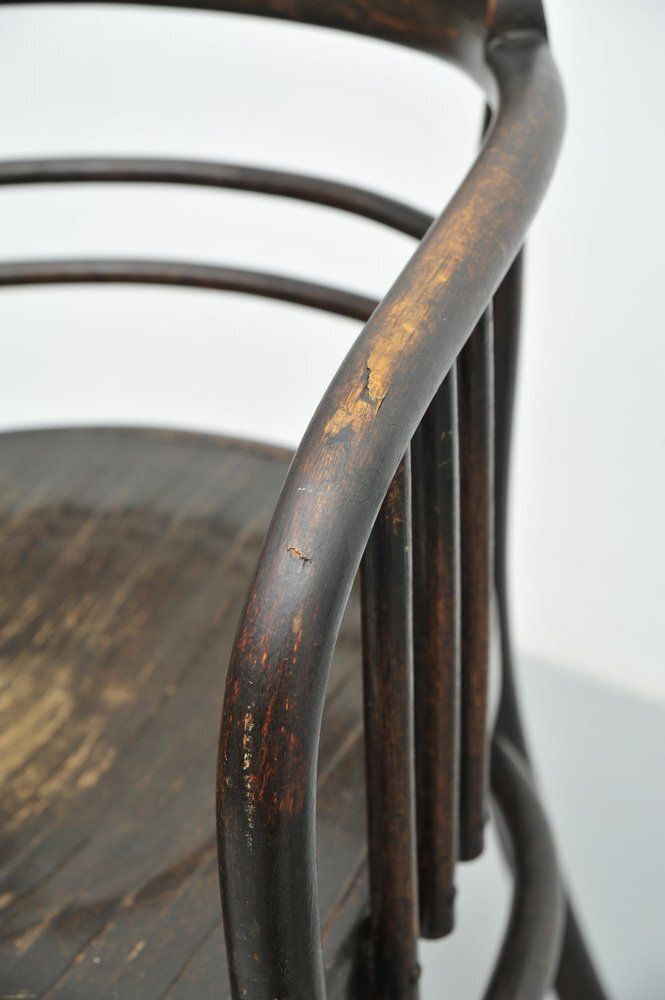 Set Of Model 6093 Chairs In Beech By Jacob & Josef Kohn, Vienna, Austria, 1890s photo Furniture