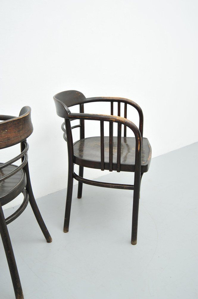 1725.0 Set Of Model 6093 Chairs In Beech By Jacob & Josef Kohn, Vienna, Austria, 1890s photo