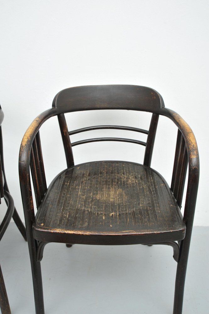photo buy Set Of Model 6093 Chairs In Beech By Jacob & Josef Kohn, Vienna, Austria, 1890s