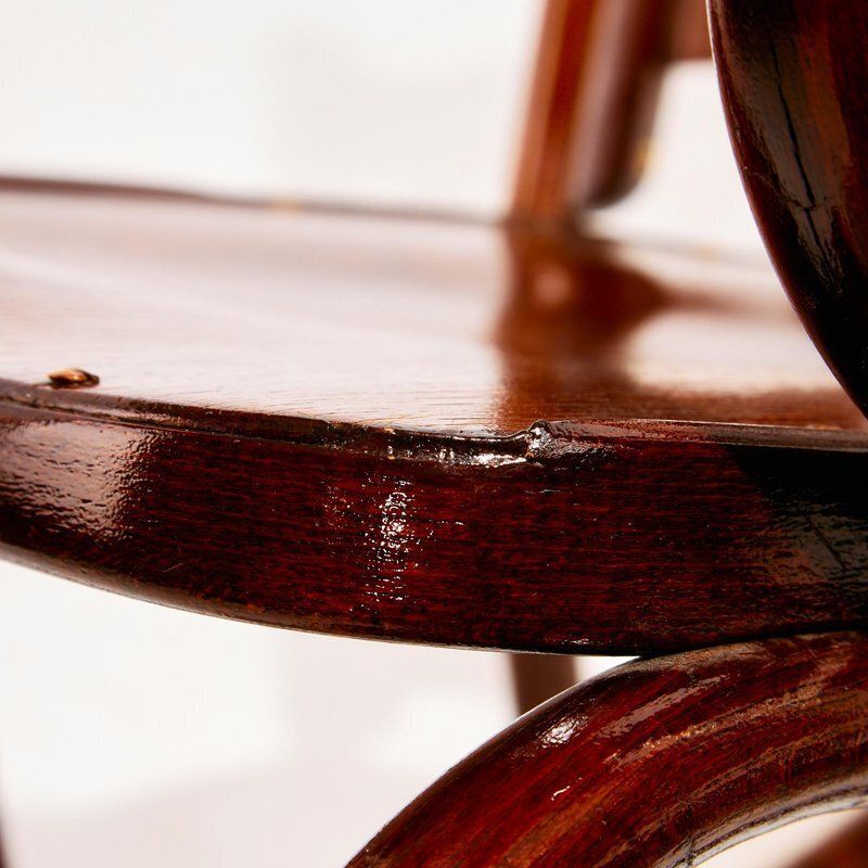 photo vintage Beech Rocking Chair By Gustav Siegel For Jacob & Josef Kohn