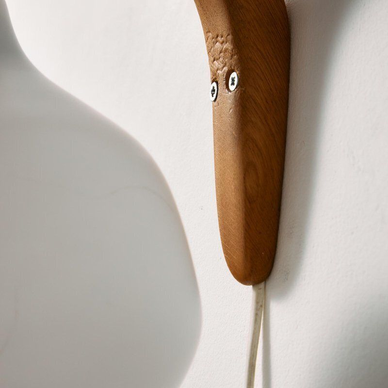 Teak And Glass Wall Lamp By Uno And östen Kristiansson For Luxus photo vintage