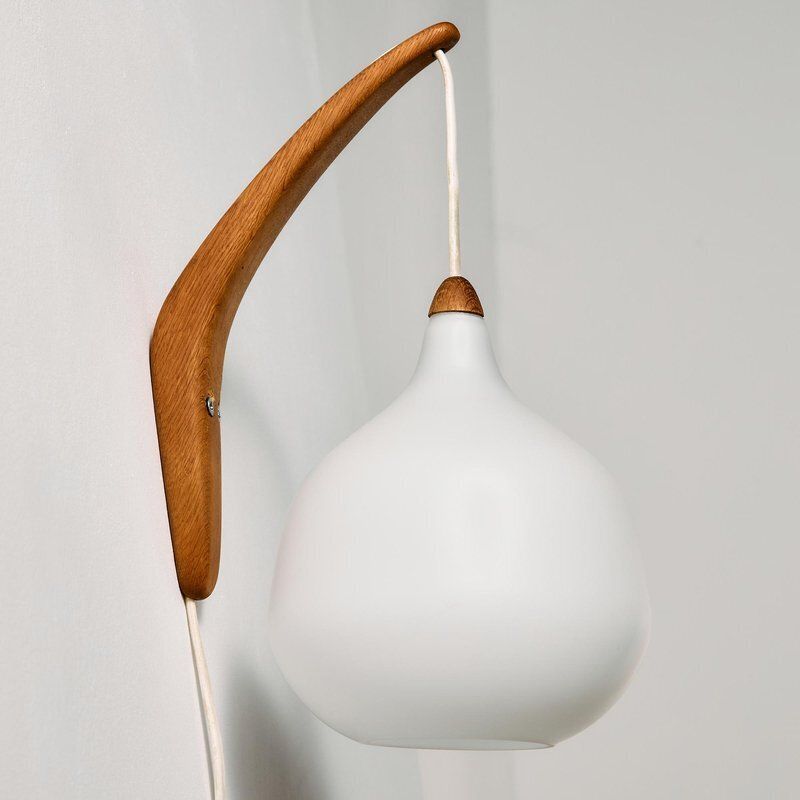 photo furniture Teak And Glass Wall Lamp By Uno And östen Kristiansson For Luxus