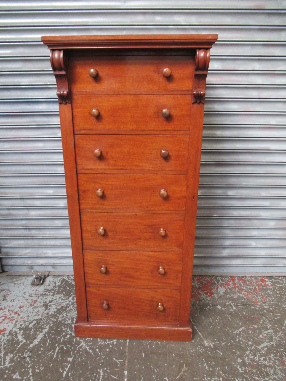 Tall Victorian Mahogany  1870s  Wellington Chest Of Drawers photo furniture