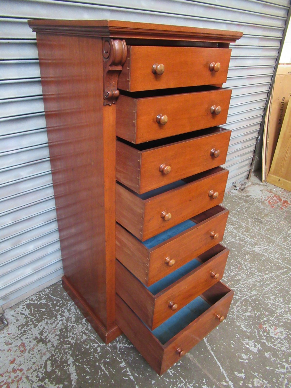 photo furniture Tall Victorian Mahogany  1870s  Wellington Chest Of Drawers