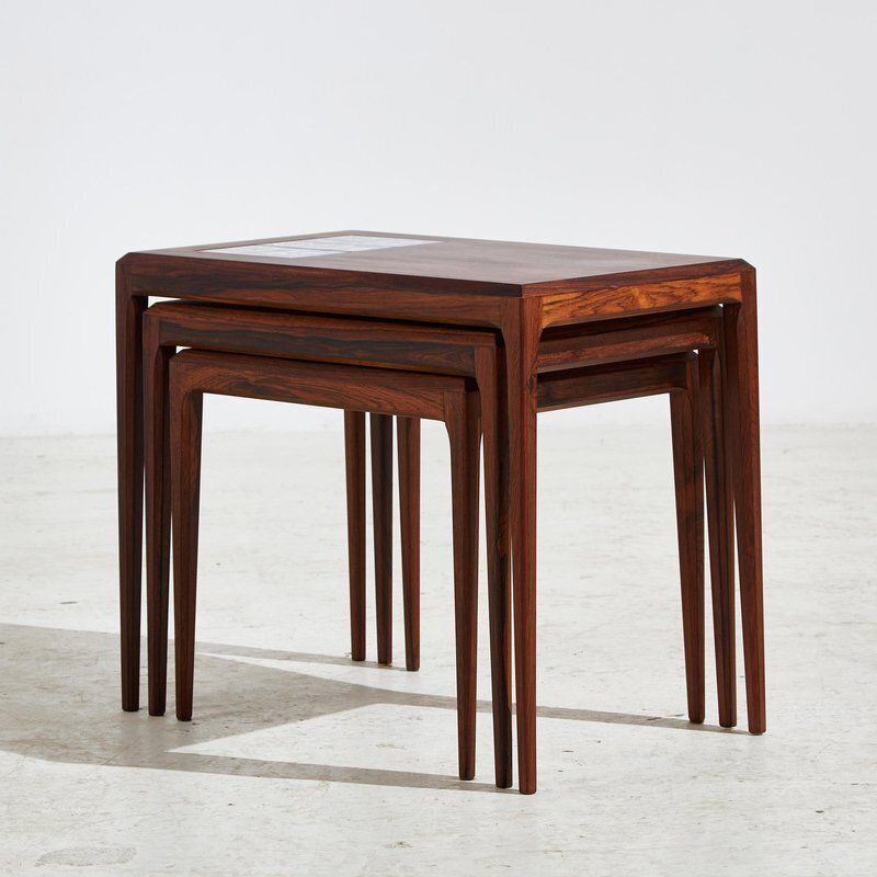 Rosewood Nesting Tables By Johannes Andersen For Cfc Silkeborg, 1960s, Set Of 3 photo furniture