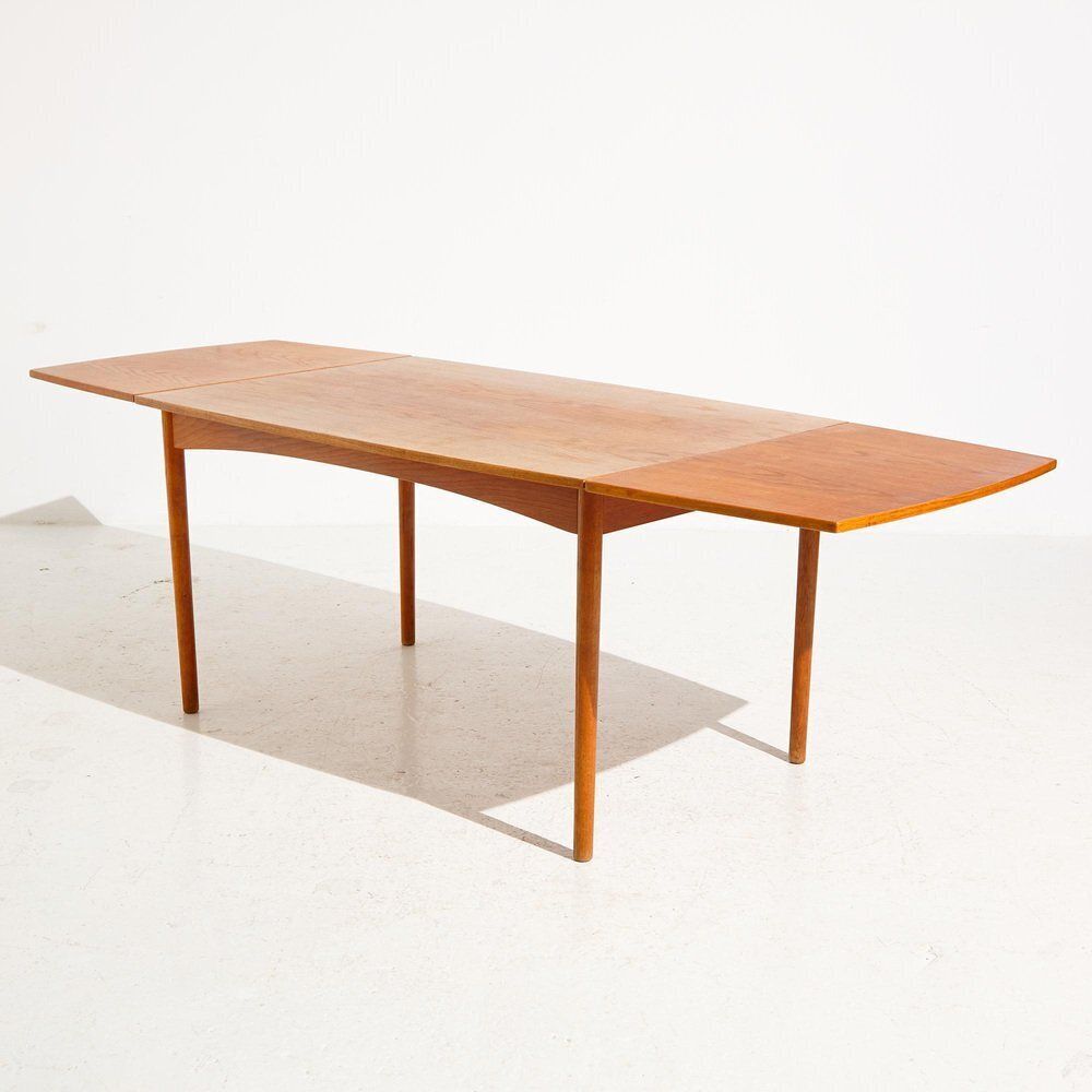 Teak & Oak Dining Table By Poul M. Volther For Fdb, 1960s photo 2120.0
