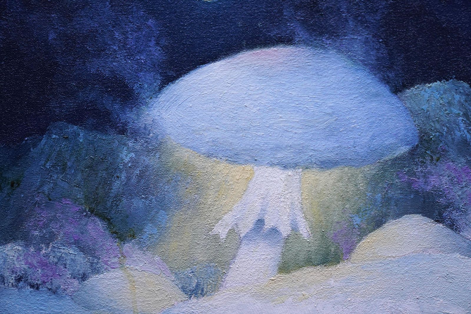 Glyn Morganmagic Mushroom In A Landscape   Welsh Post Impressionist Art Oil Painting2007 photo furniture