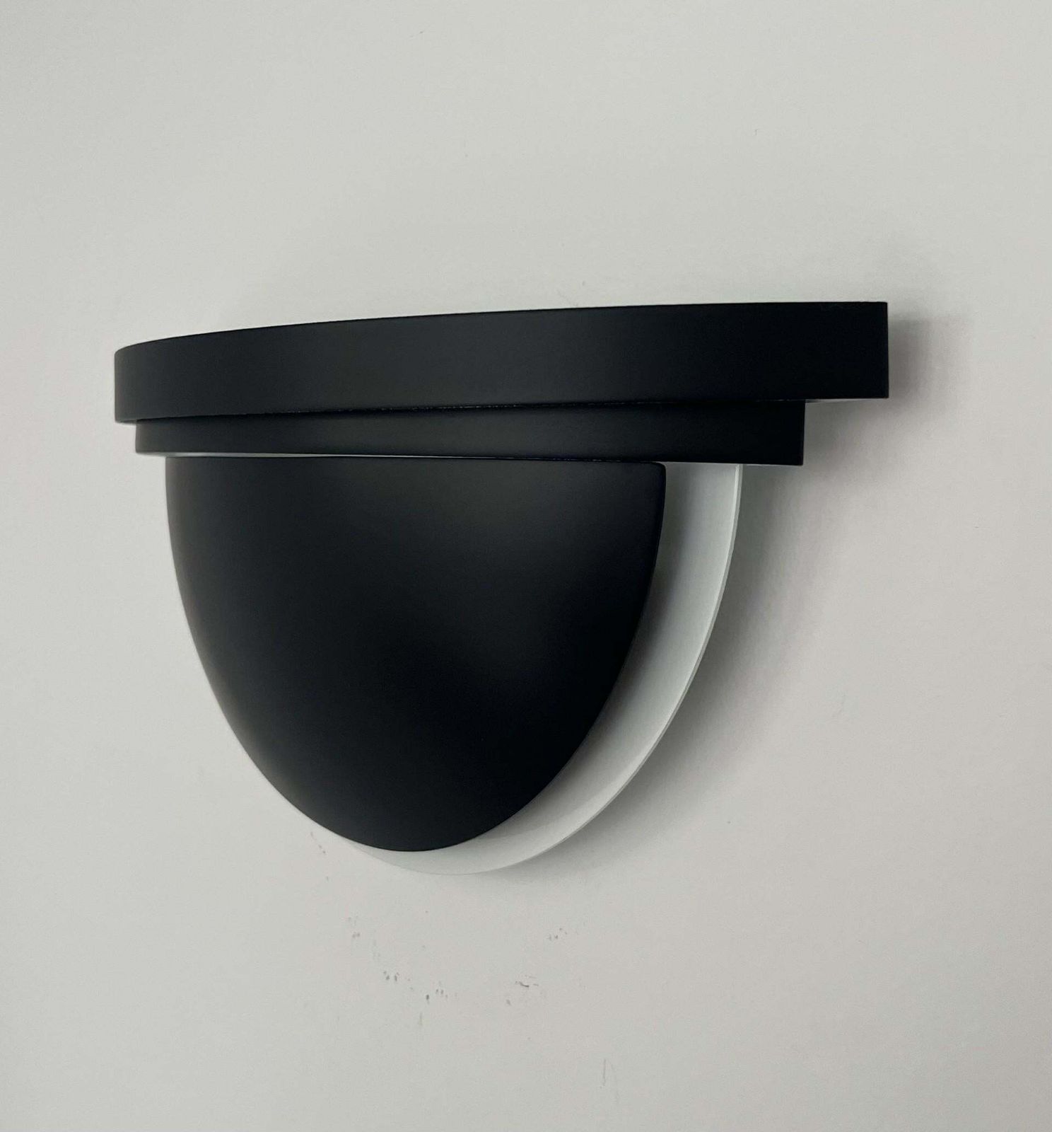 Postmodern Black Metal Pair Of Spanish Wall Sconces By Estiluz, Barcelona, 1980s photo furniture
