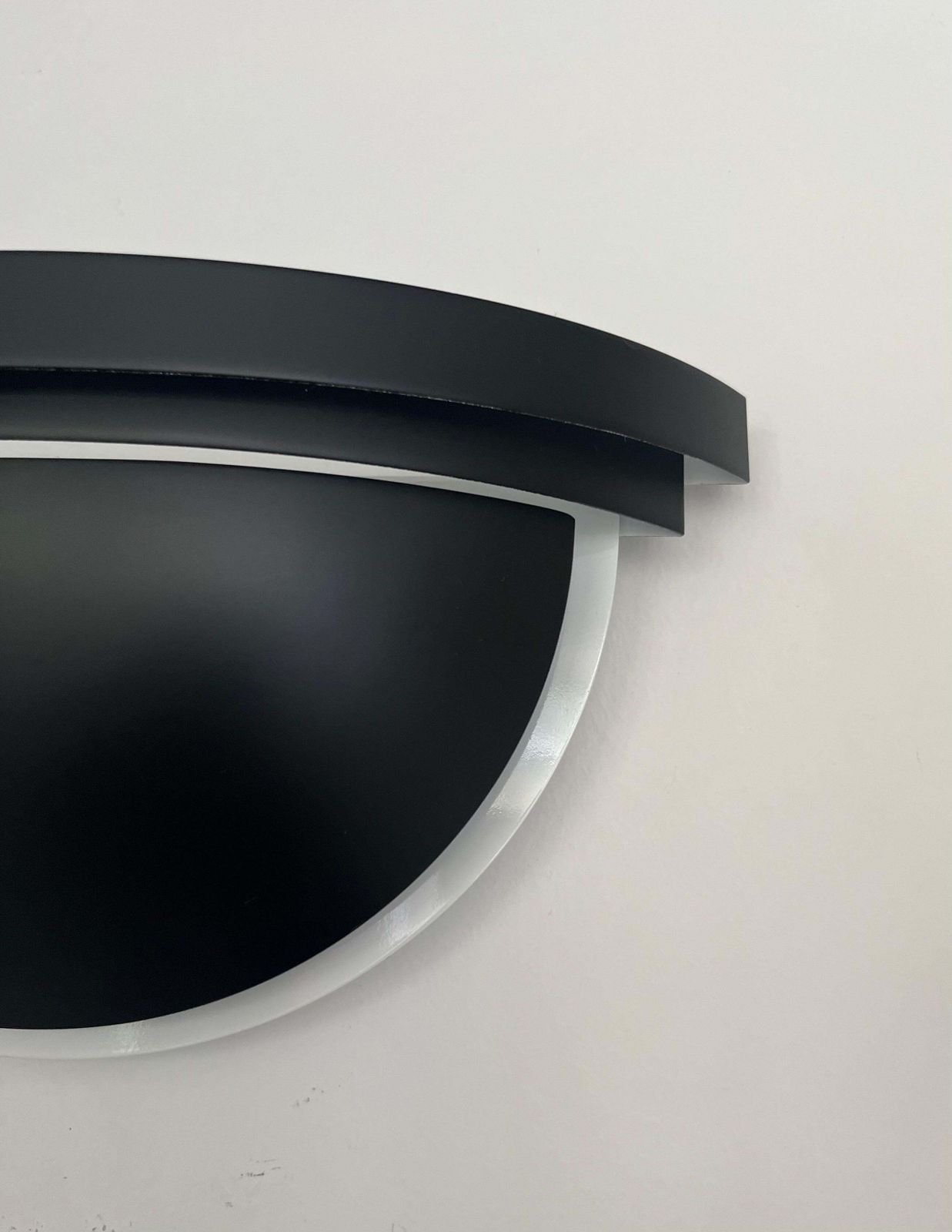 Postmodern Black Metal Pair Of Spanish Wall Sconces By Estiluz, Barcelona, 1980s photo for sale