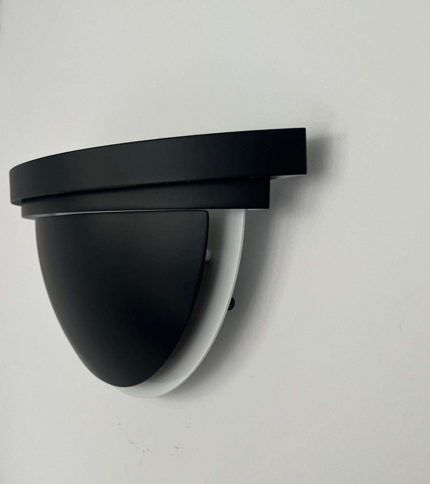 Postmodern Black Metal Pair Of Spanish Wall Sconces By Estiluz, Barcelona, 1980s photo vintage