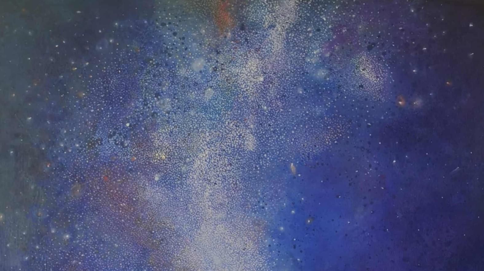 Barbara Hubertgalaxy 1. Contemporary Oil Abstract Landscape Painting, Polish Artist2025 photo for sale