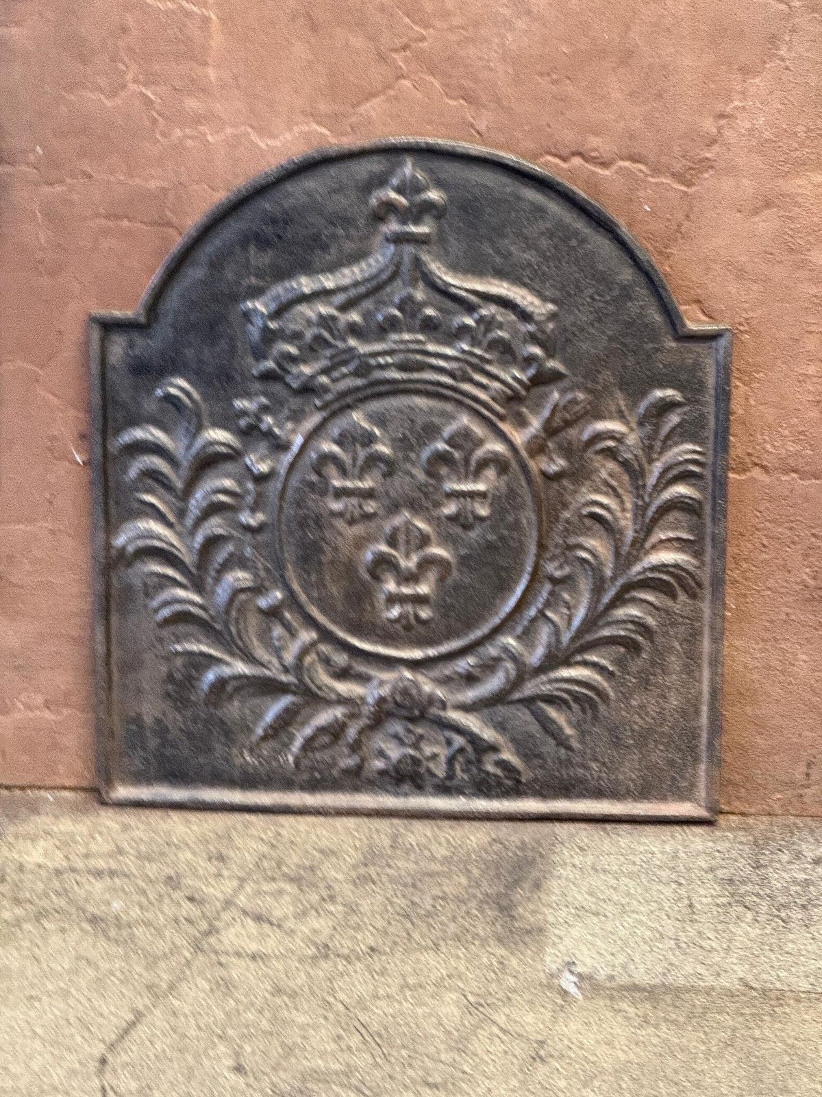 French Louis XV Style 'Arms Of France' Fireback / Backsplash photo furniture