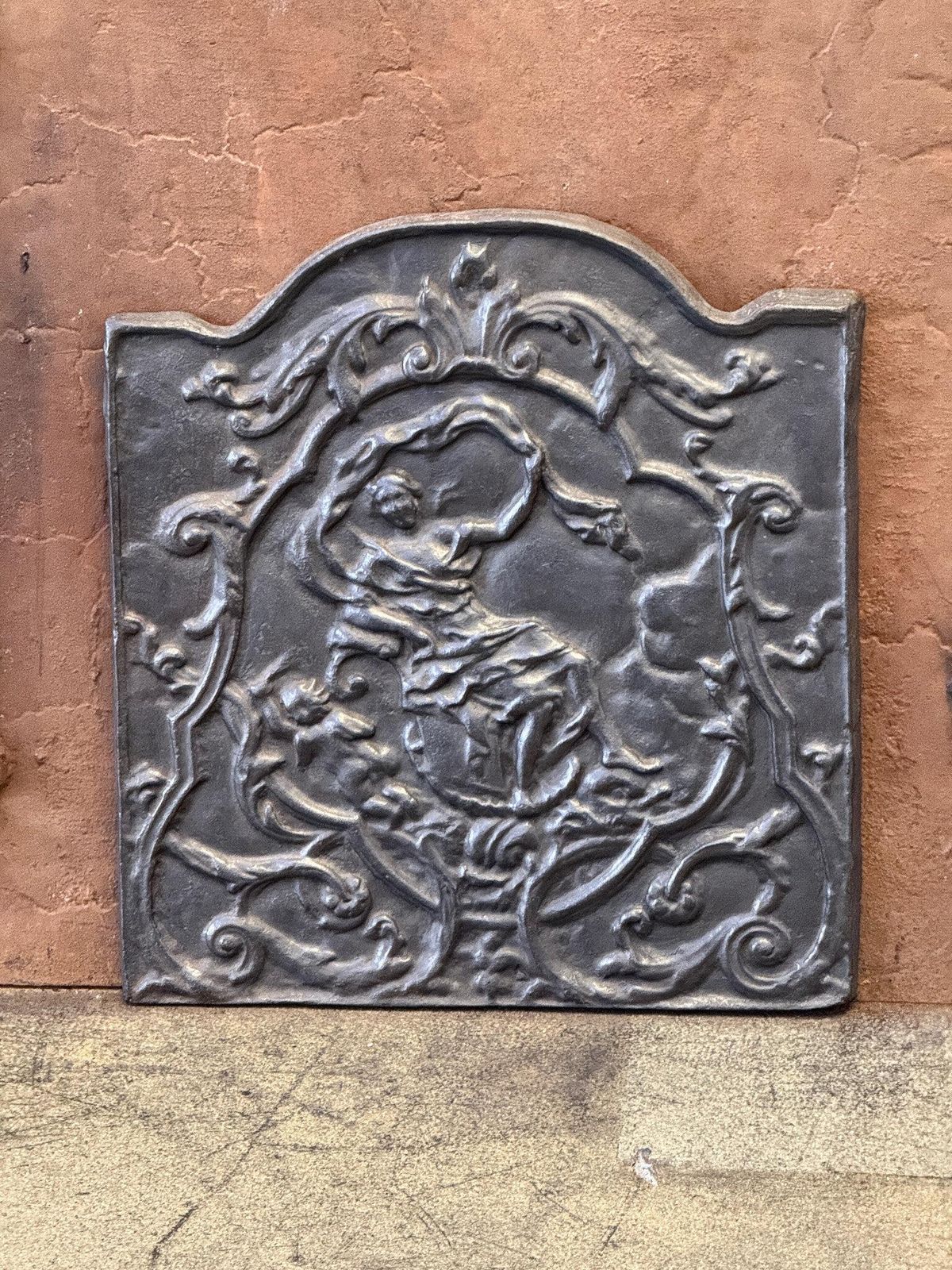 French 'Amphitrite' Fireback / Backsplash, 20th Century, Louis XV Style photo Home Fixtures