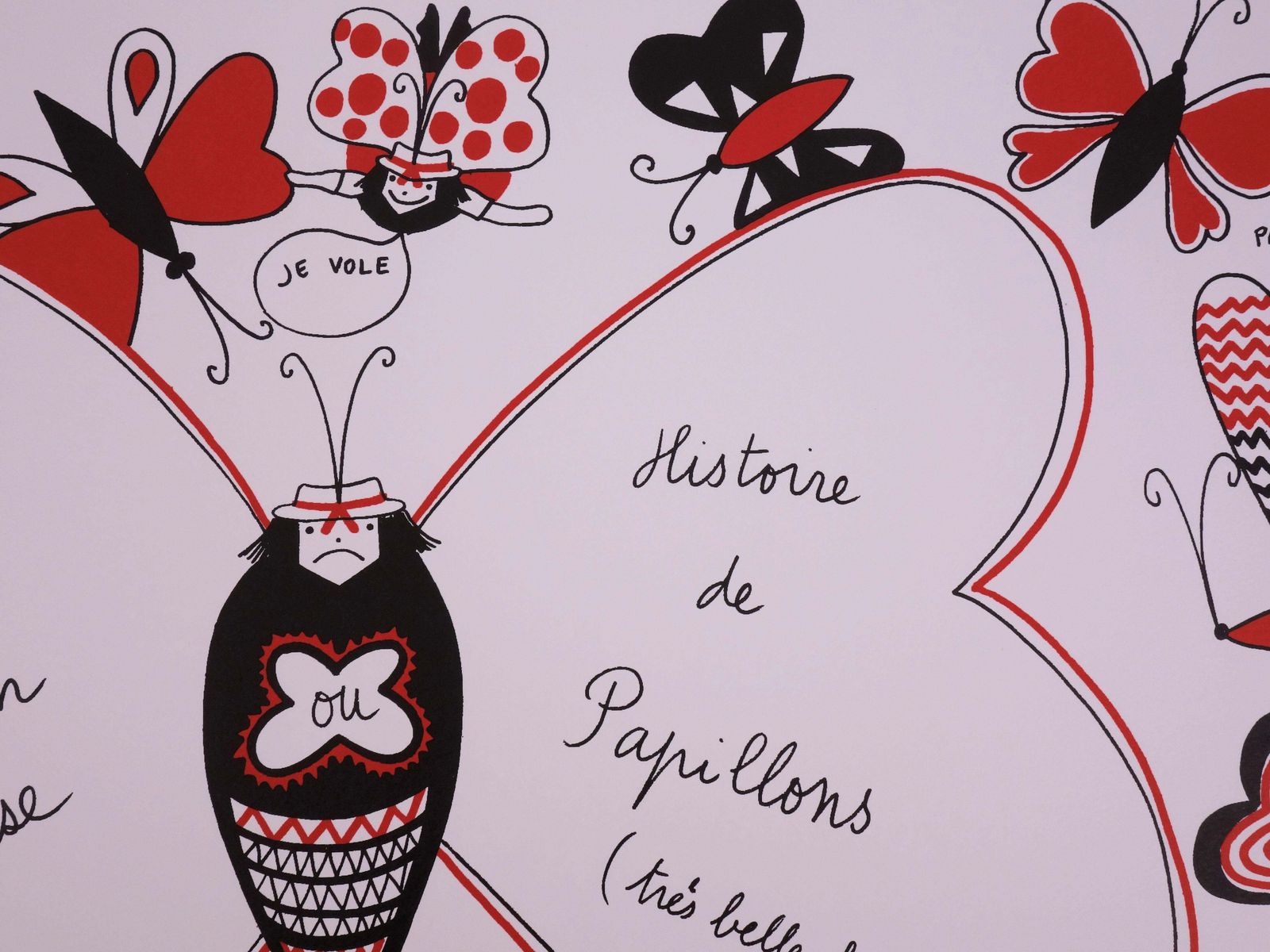 Yves Saint Laurentla Vilaine Lulu With Butterflies   Lithograph1985 photo 354.0