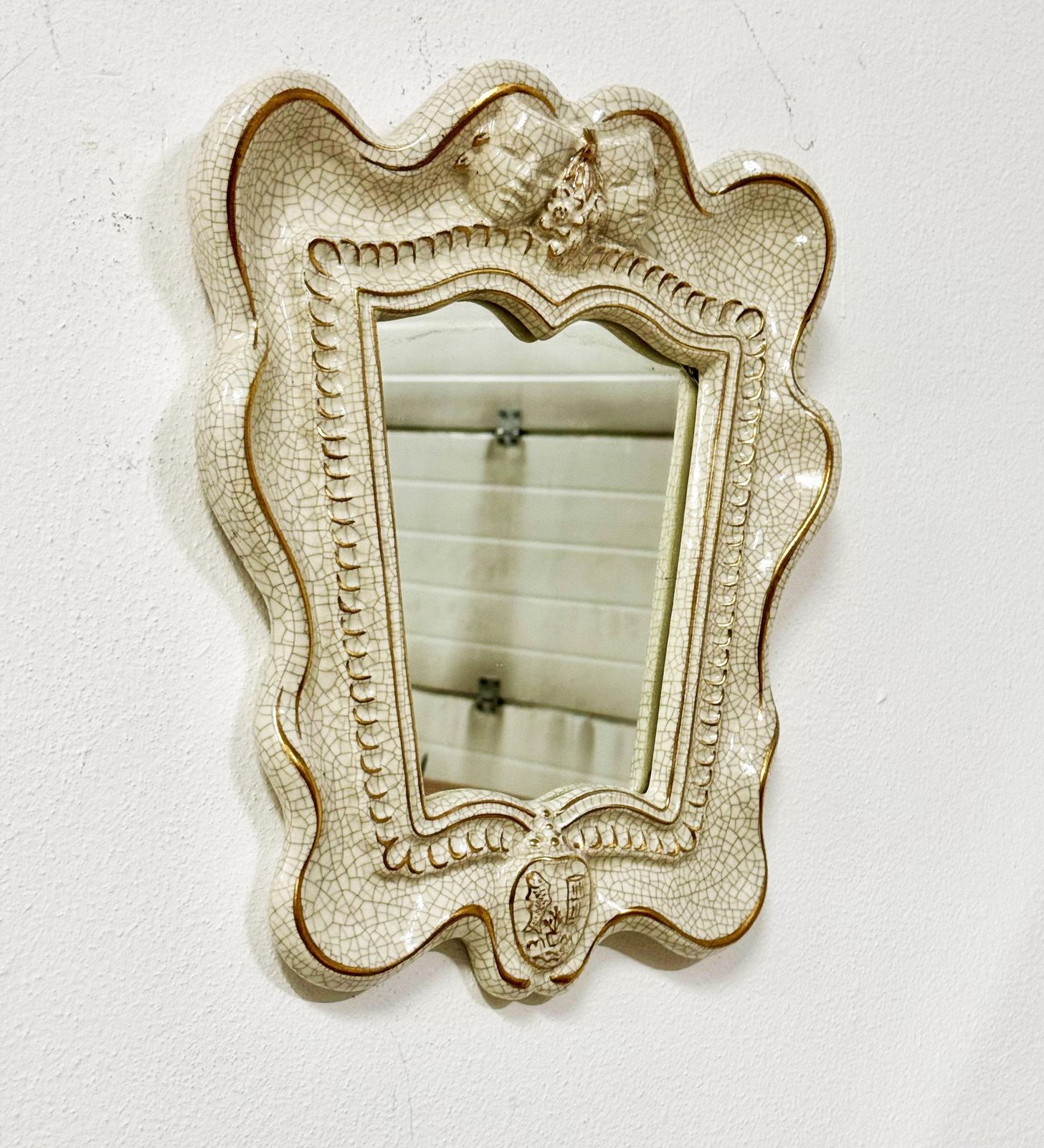 Rare Art Deco "Theater" Mirror By Gmundner Keramik photo vintage