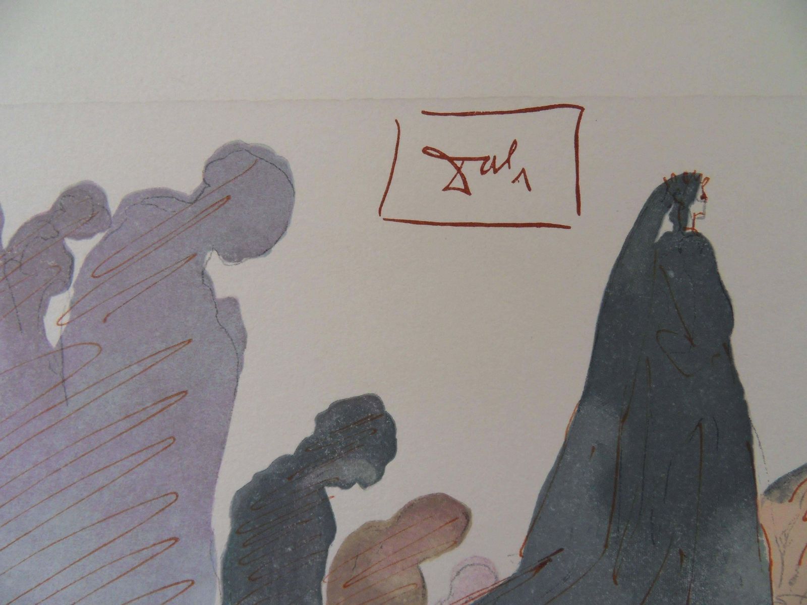 Salvador Dalí­Hell 22   The Liars    Original Woodcut 1963  (Field P 189 à 200)1963 photo furniture