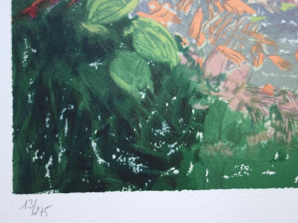 Nancy Delouisthe Provençal Garden In Spring   Original Handsigned Lithograph photo 130.0