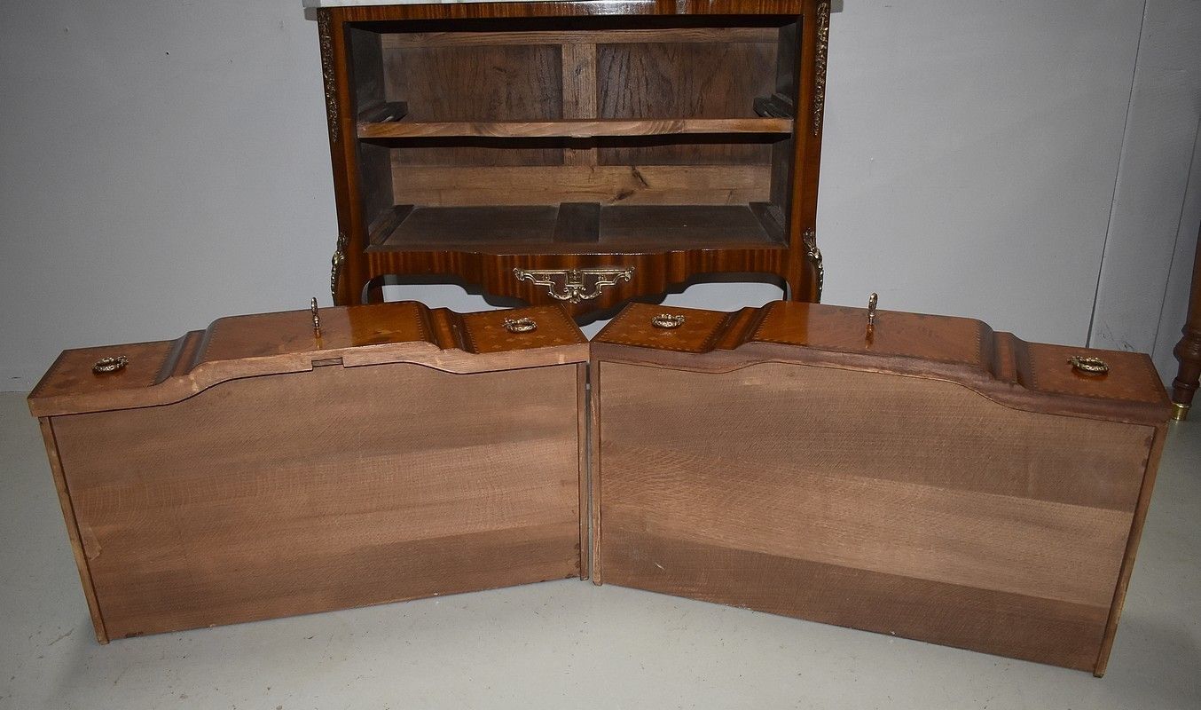 Furniture Commode Louis XV Louis XVI Transition In 20th Century Marquetry photo