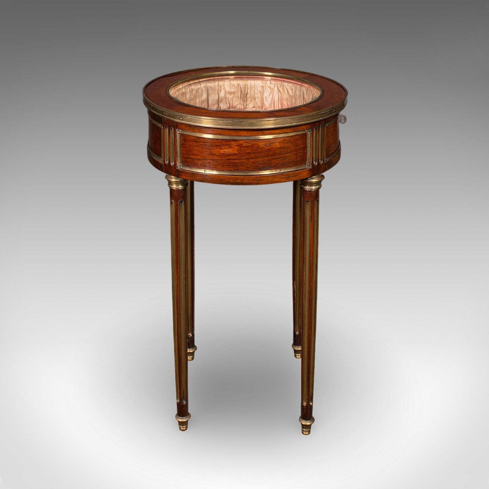 Antique Bijouterie Table, French Kingwood, Brass Glazed Vitrine, Victorian, 1870 photo 2906.0