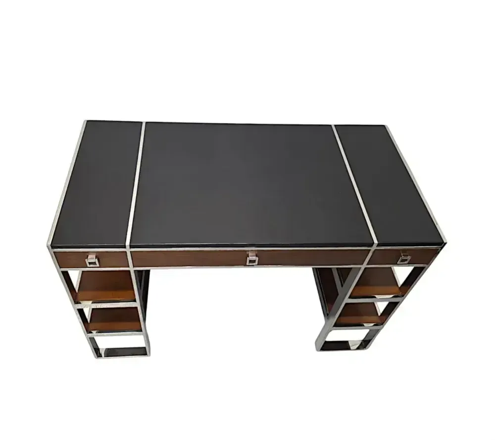 A Stunning Mid Century Design Leather Top Desk photo 1951.8377