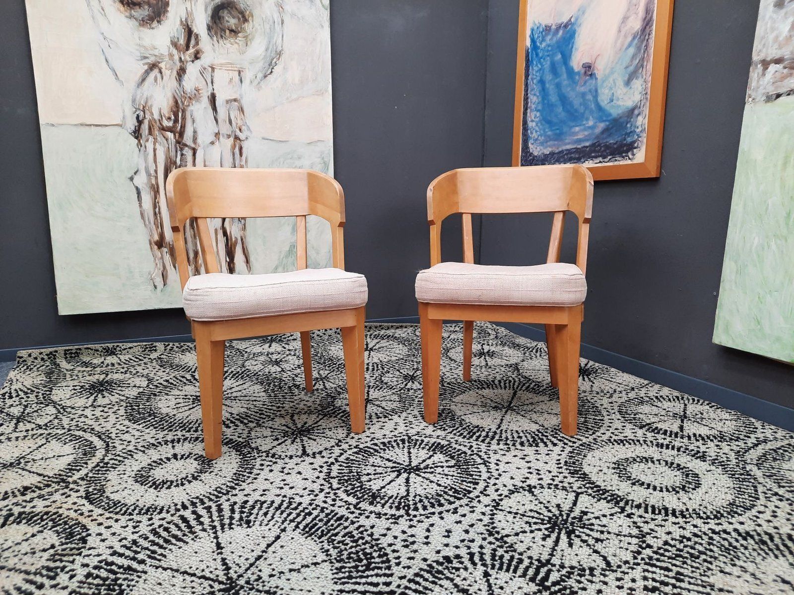 Anthroposophical K 1250 Chairs Made Of Birch Wood By Felix Kayser For Schiller Möbel, 1930s, Set Of 2