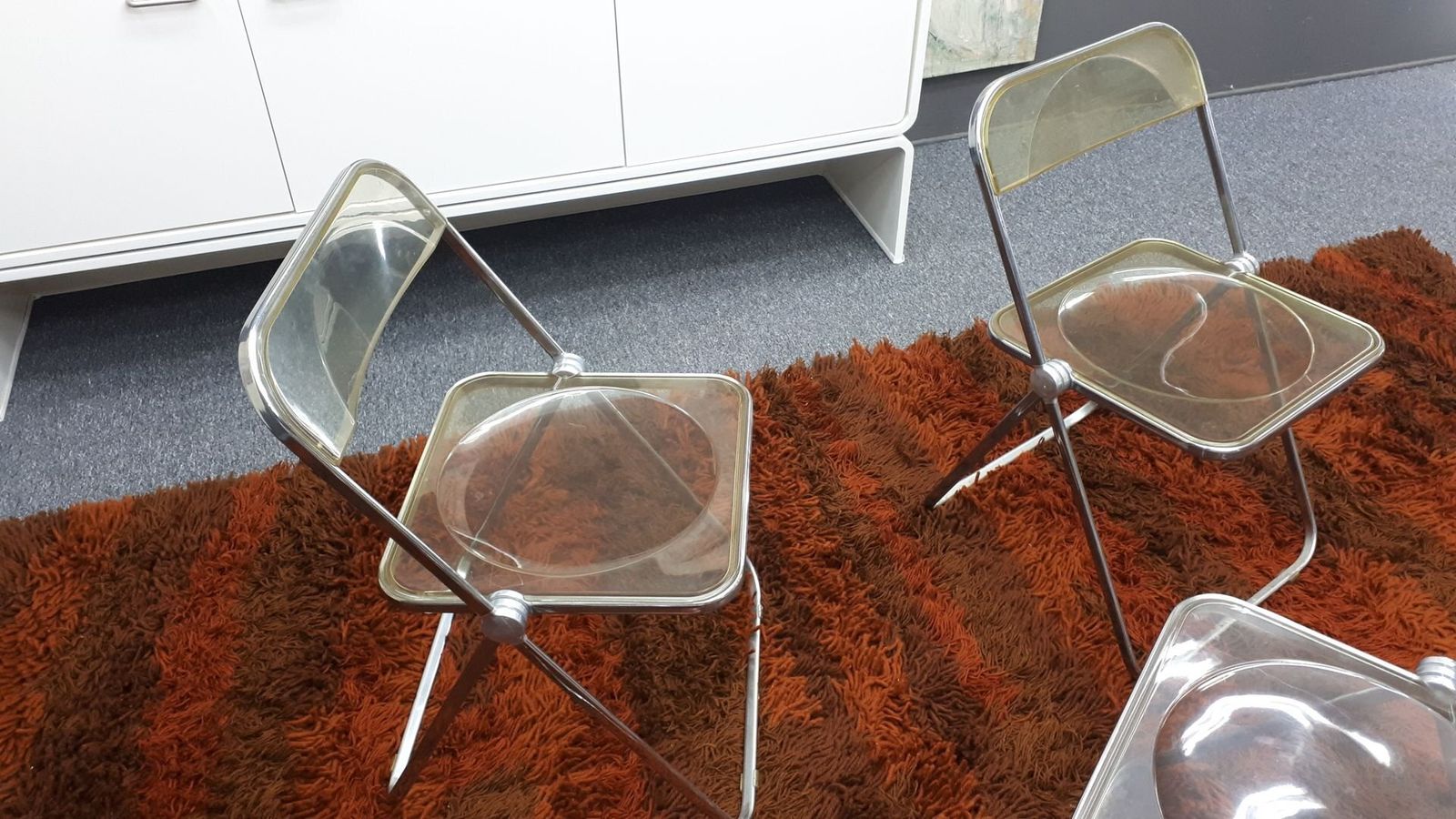 photo furniture Space Age Plia Folding Chairs By Giancarlo Piretti For Castelli, 1960s, Set Of 4