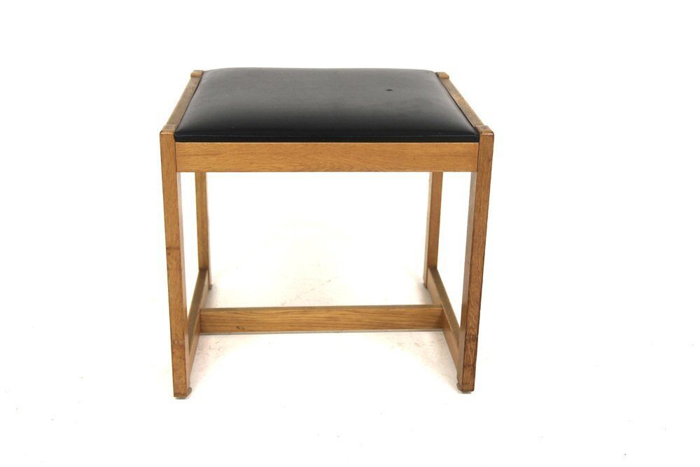 Scandinavian Oak Stool, 1950, 1950s photo furniture
