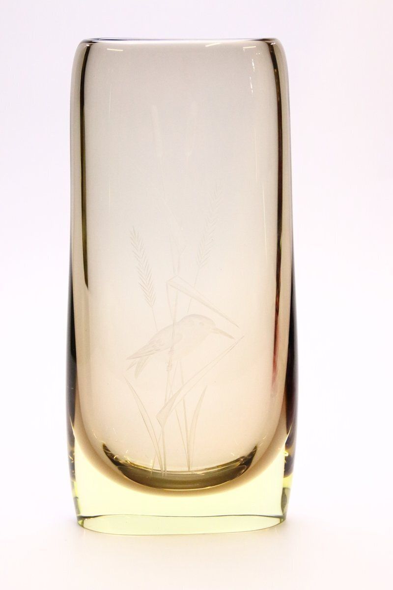 Engraved Glass Vase By Miloslav Klinger For Zbs Sklo Union, Czech, 1960s