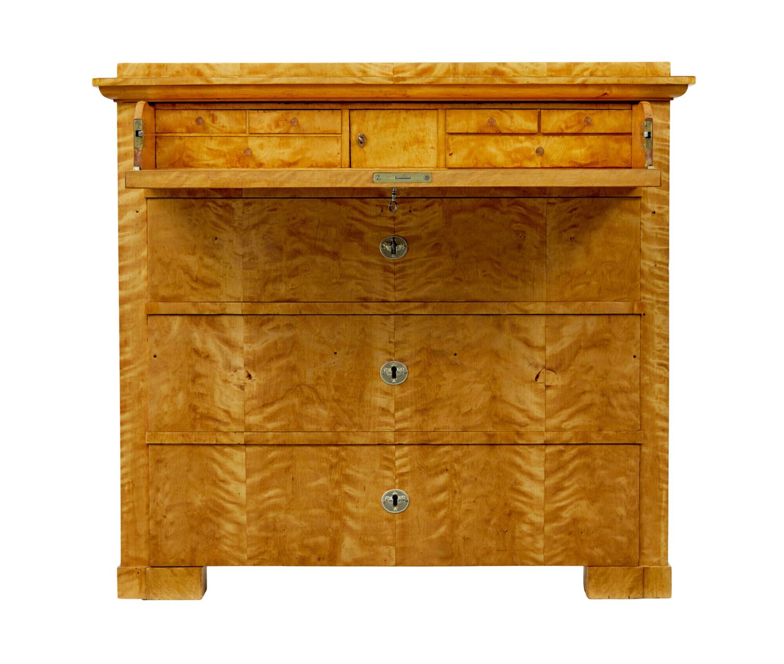 photo furniture 19th Century Swedish Biedermeier Secretaire Chest Of Drawers