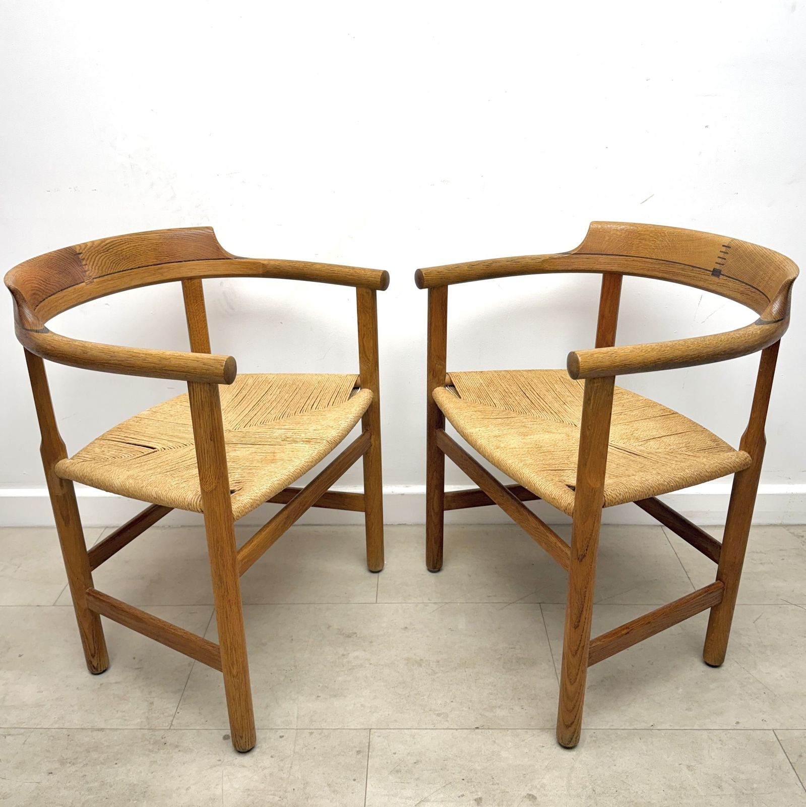 Danish “Captain’s” Chairs By Hans Wegner photo for sale