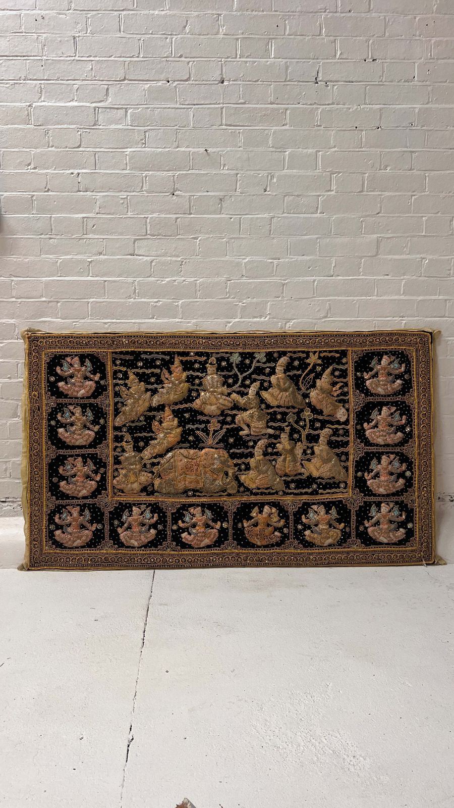 Large Burmese Kalaga Tapestry, 1970s