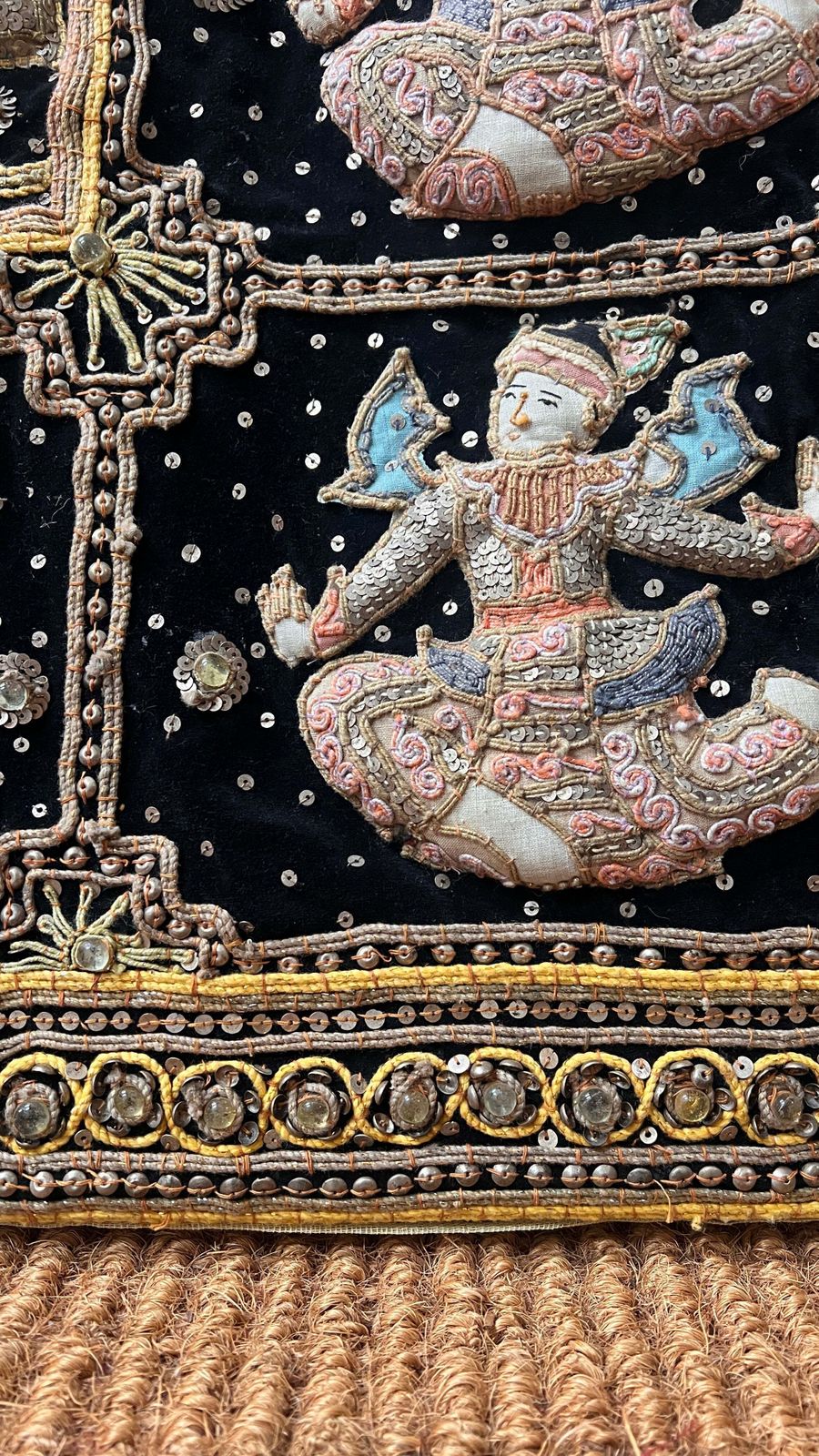 Large Burmese Kalaga Tapestry, 1970s photo 400.0