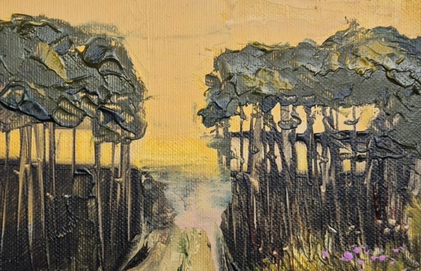Monika Rossa Road   Contemporary Oil Painting, Landscape, Colorful, Polish Artist 2025 photo 442.0